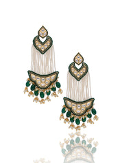 Bridal Kundan and Pearls Passa Earrings