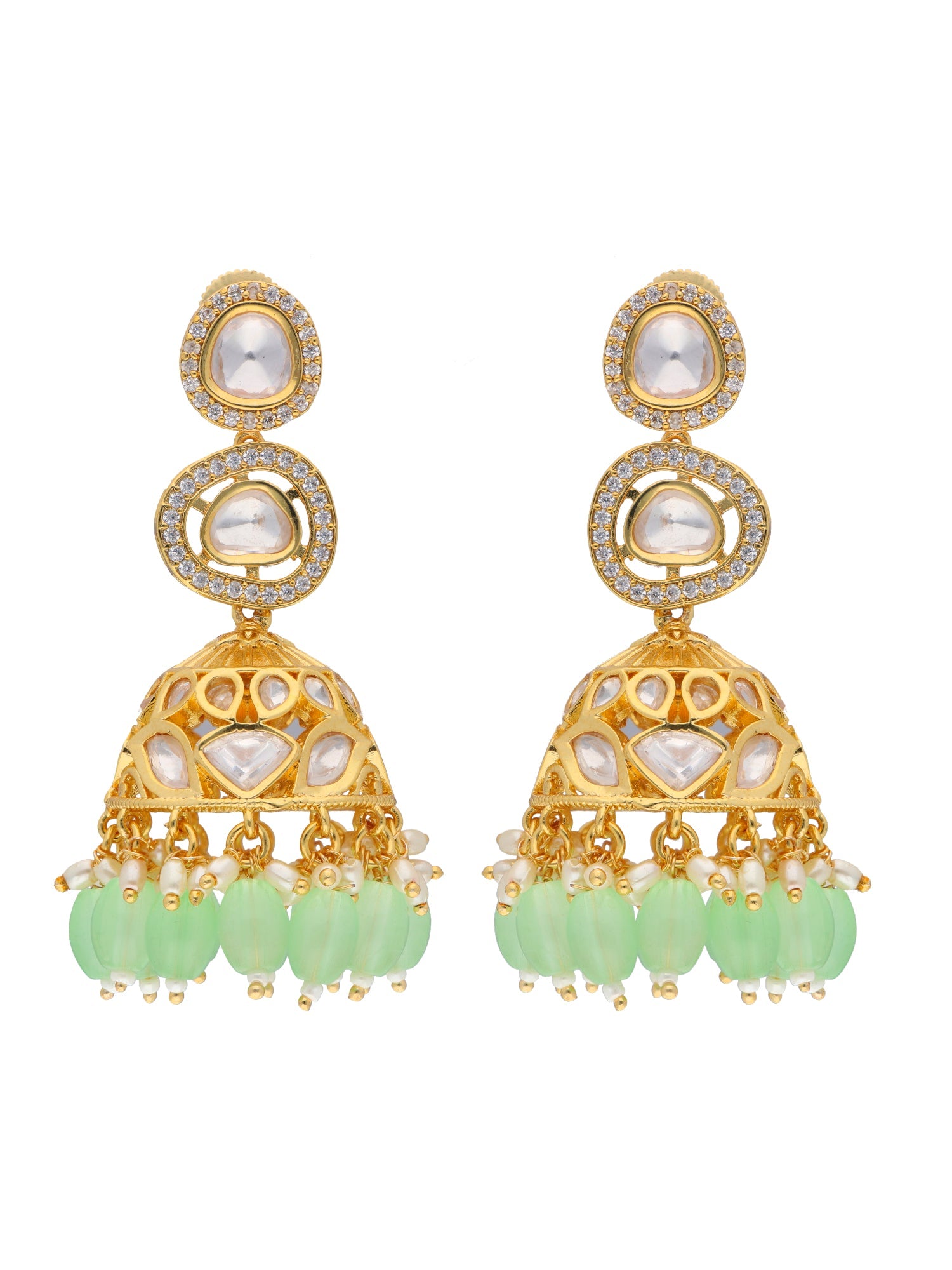 The Zoya Layered Love Jhumki Earrings