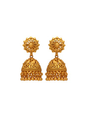 Love for Gold Mini Temple Jhumki Earrings