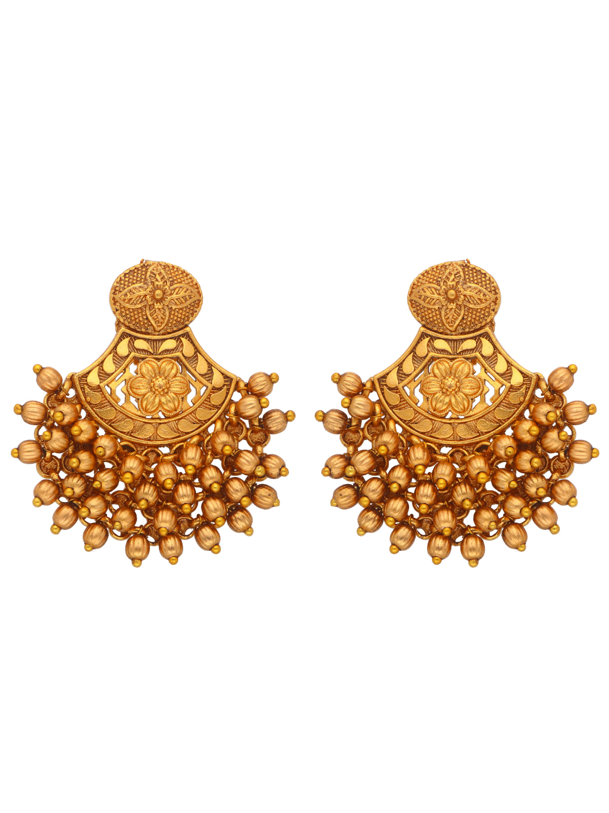 Golden Harmony Beads Earrings