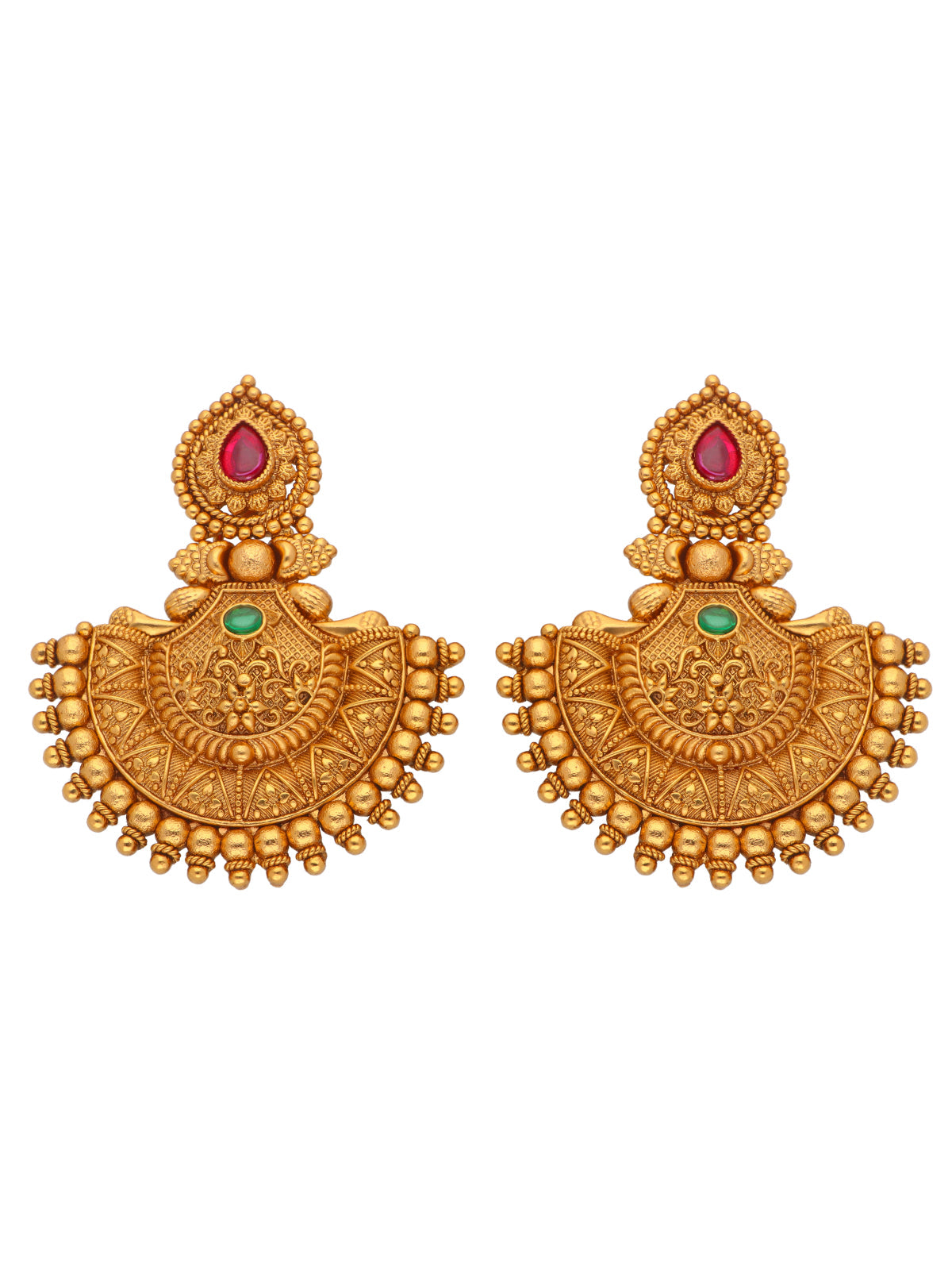 Buy Pearl Chandbali Earrings Online | Gold Plated Silver | Precious Se