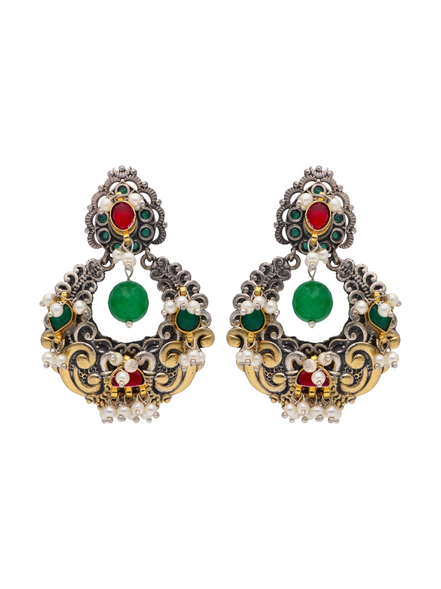 The Gypsy Forest Moon Chandbali Earrings