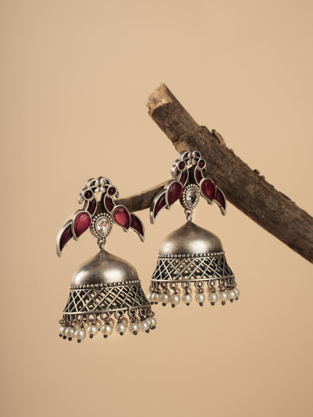 The Whispering Tokai Oxidised Jhumkas