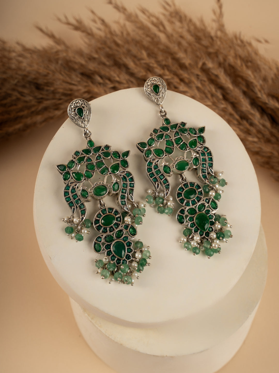 Gypsy Emerald Green Chandelier Earrings