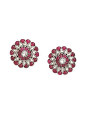 Gypsy Kundan Floral Stud Earrings