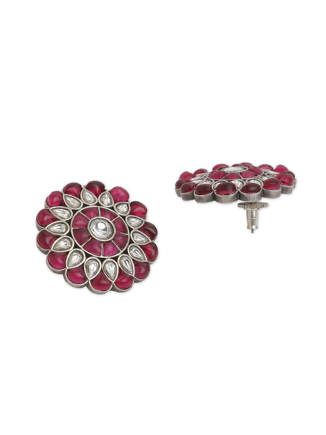 Gypsy Kundan Floral Stud Earrings