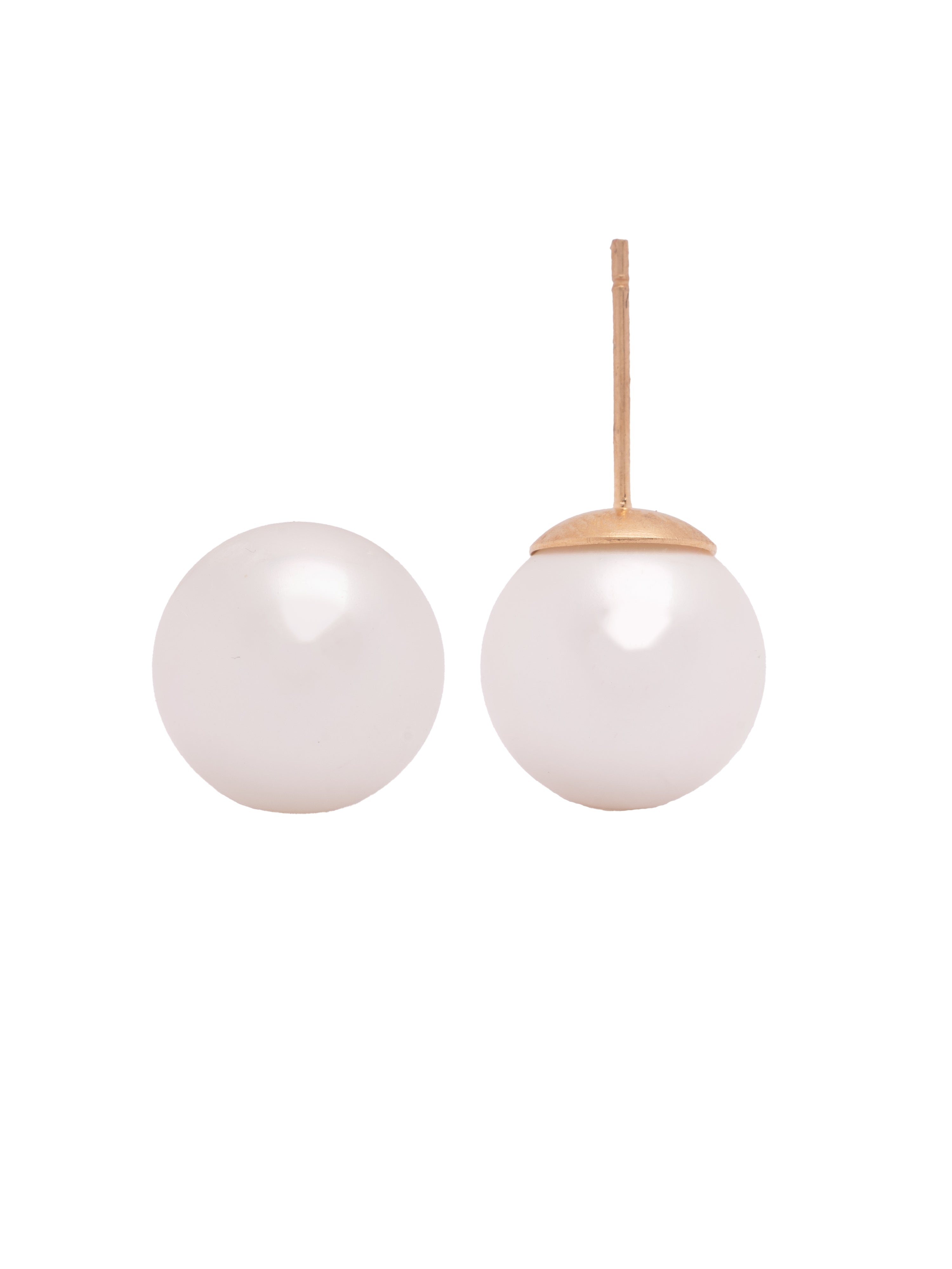 The Pearl Story -Ivory White Pearl Stud Earrings