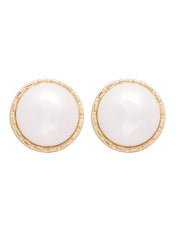 The Pearl Story - Cresent Pearl Stud Earrings