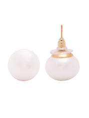 The Pearl Story - 20 mm Ivory White Shell Pearl Statement Studs