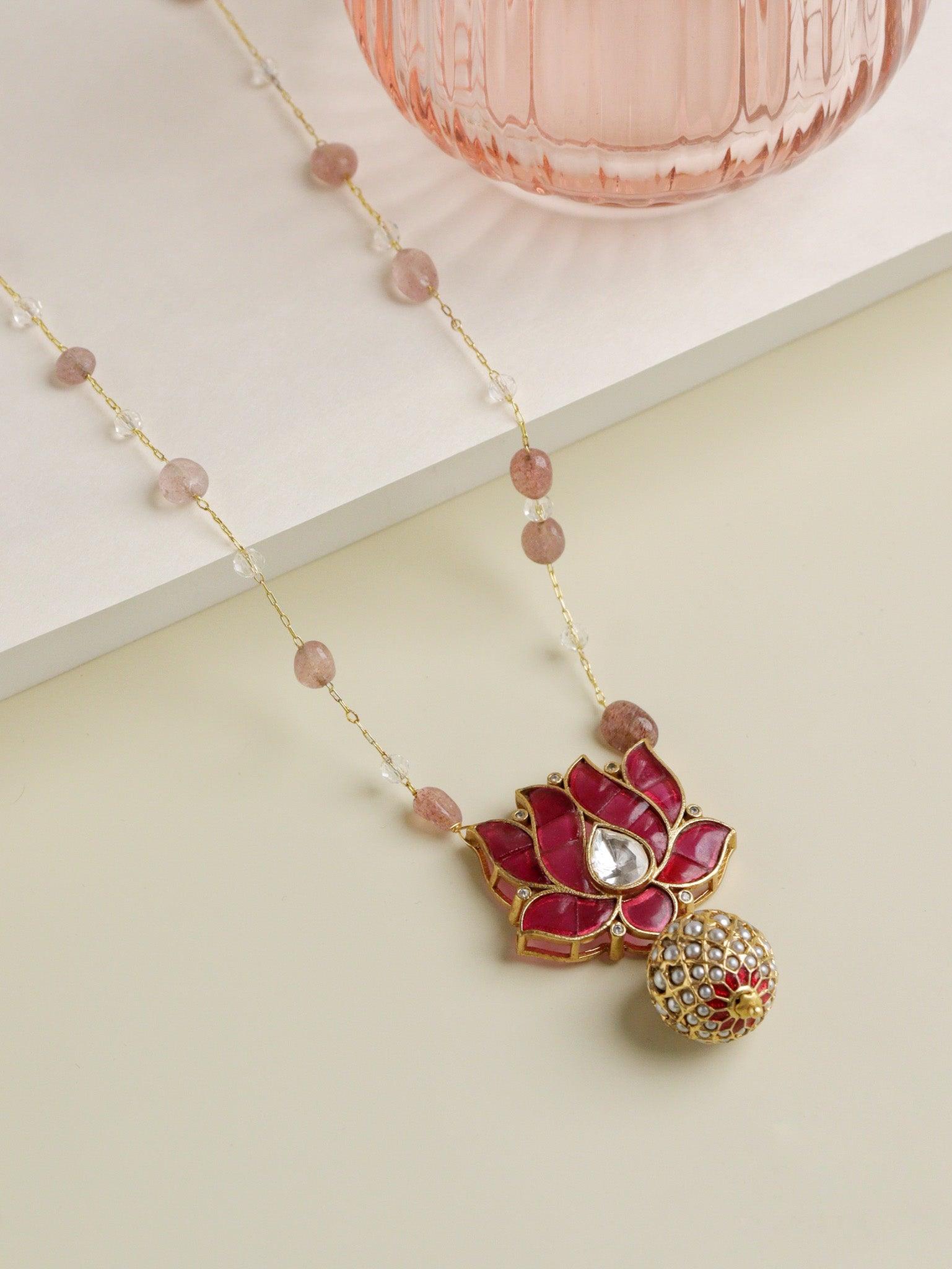 The Zoya Kundan Kamal Long Necklace