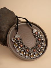 The Gypsy Shades of Grey Oxidised Necklace