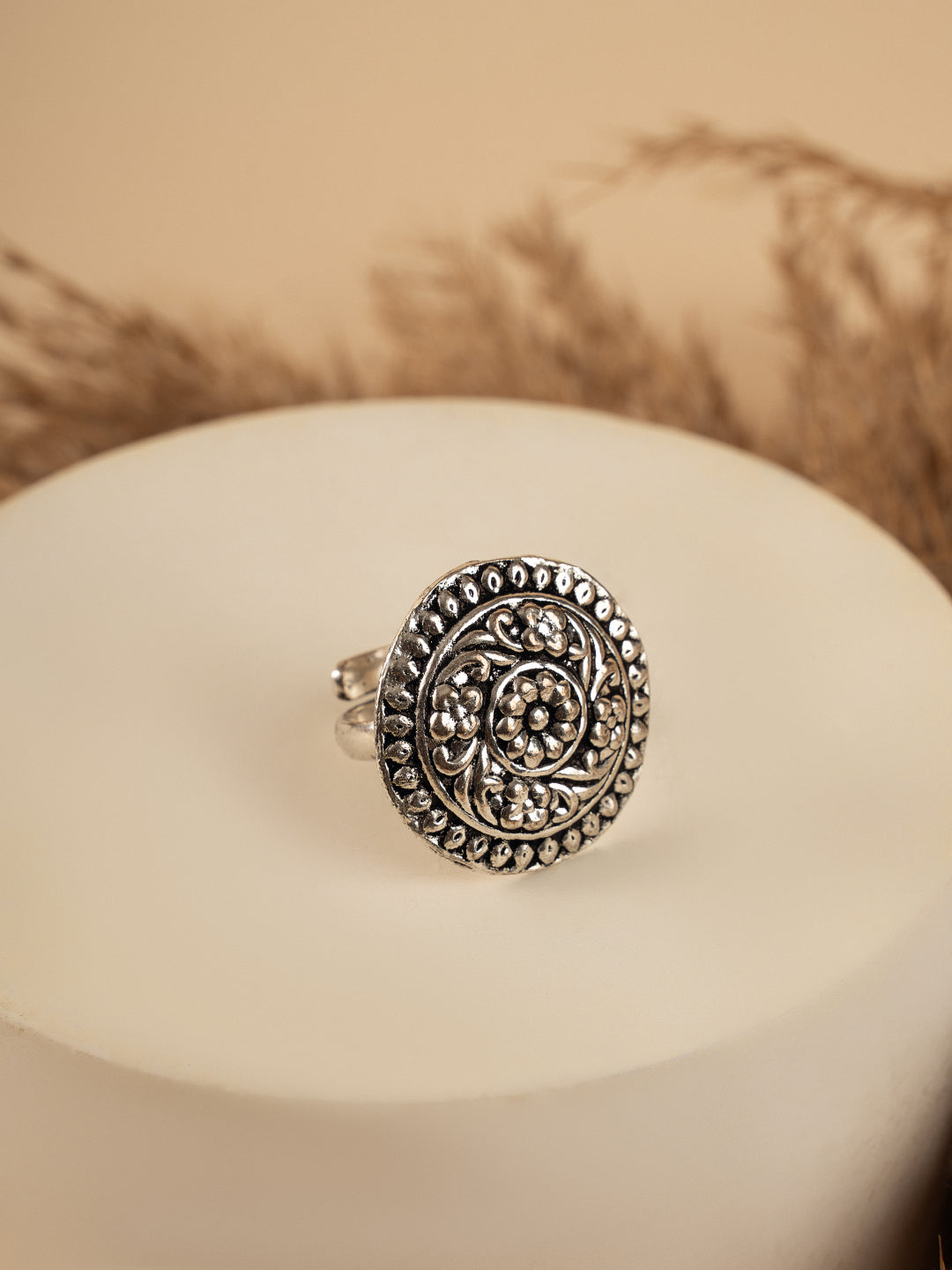 The Gypsy Embossed Floral Ring