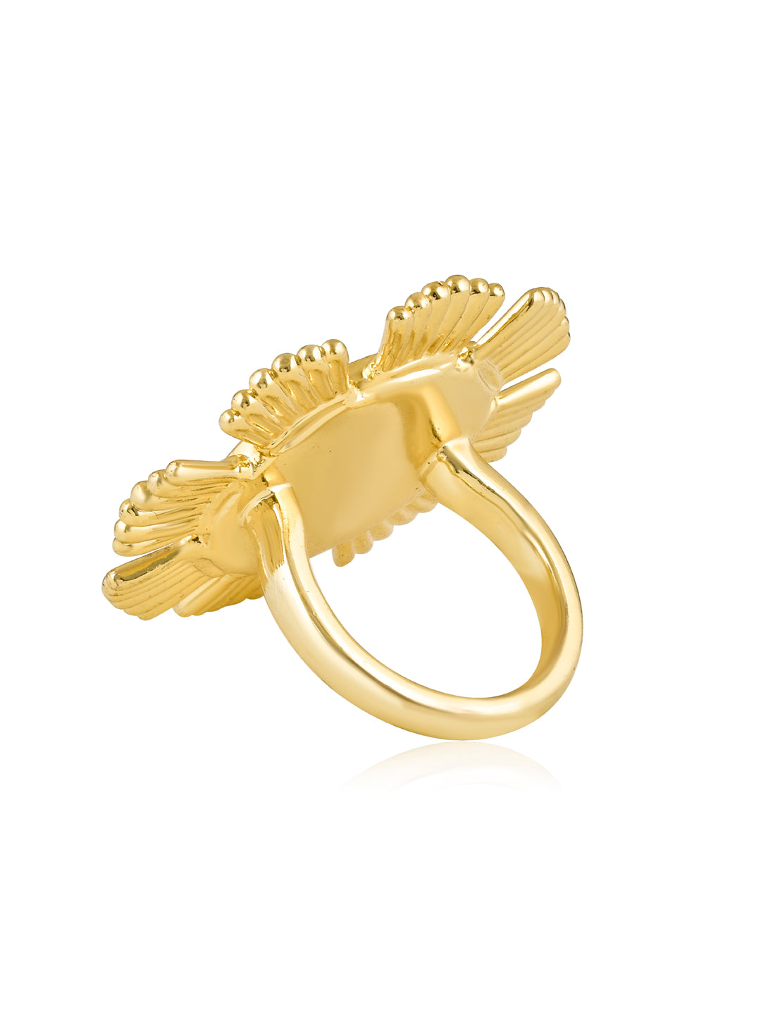 Aina Mirror and Gold Blossom Ring