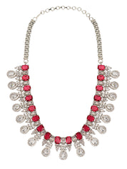 Radiant Ruby Cubic Zirconia Necklace Set