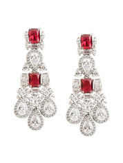 Radiant Ruby Cubic Zirconia Necklace Set