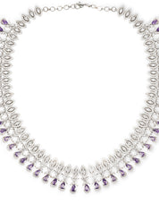 Amythyst Lace CZ Necklace Set