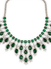 The Emerald Oasis Green CZ Necklace Set