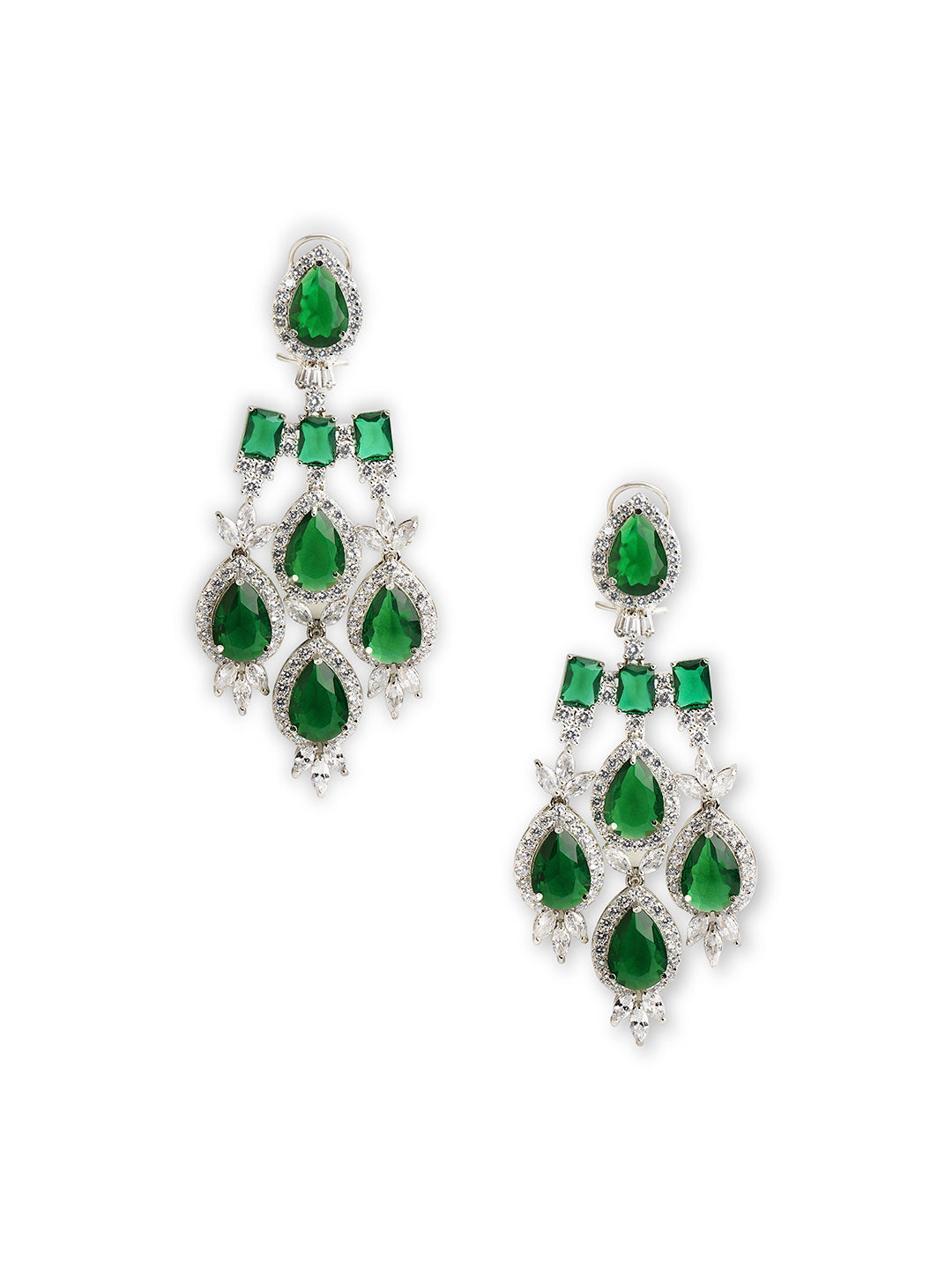 The Emerald Oasis Green CZ Necklace Set