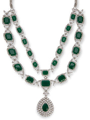 Harmony of Emerald Green CZ Necklace Set