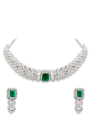 Diamante Emerald Princess Choker Set