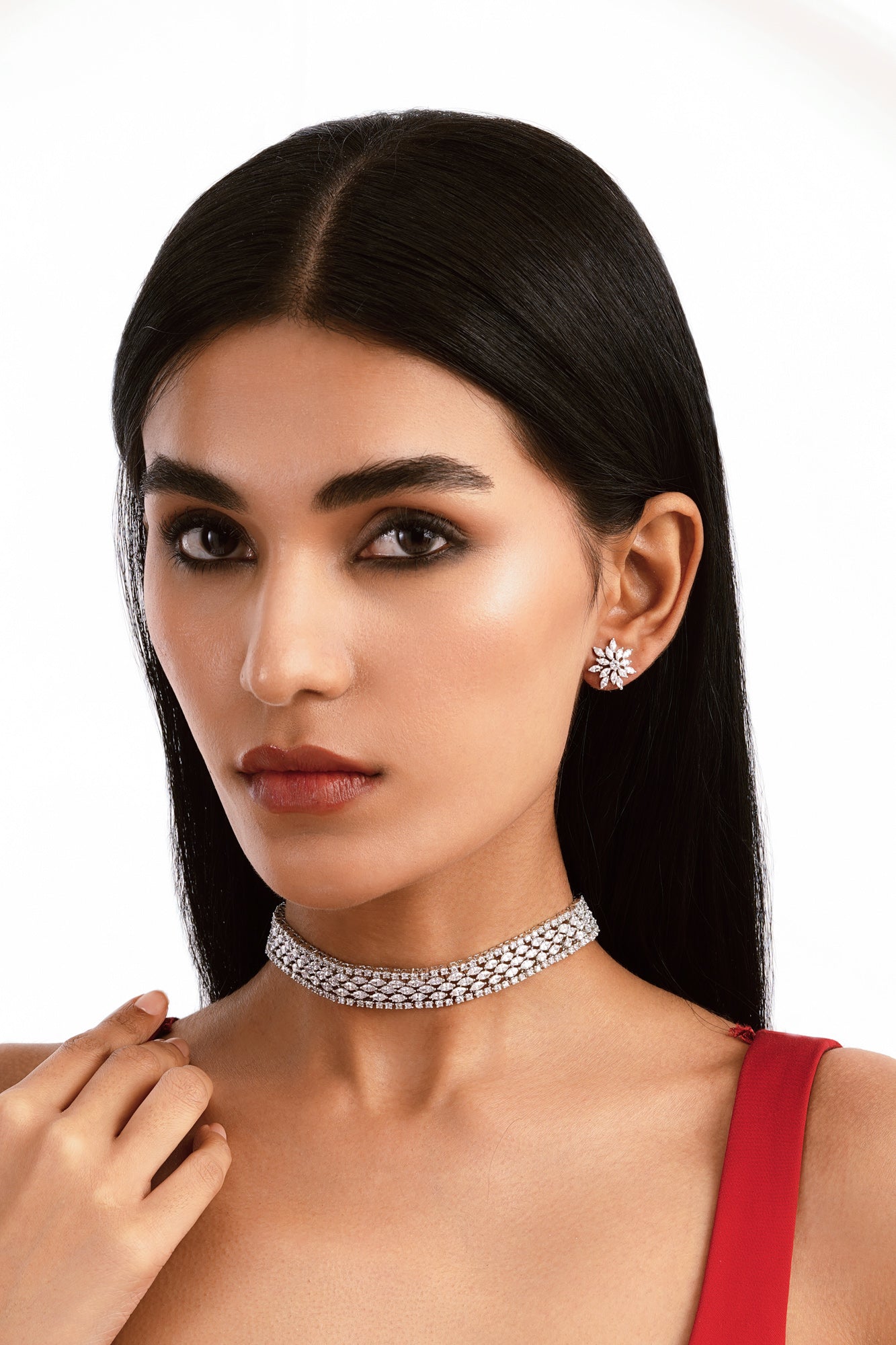 Diamante Celestial Bloom Choker Set