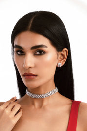 Diamante Celestial Bloom Choker Set