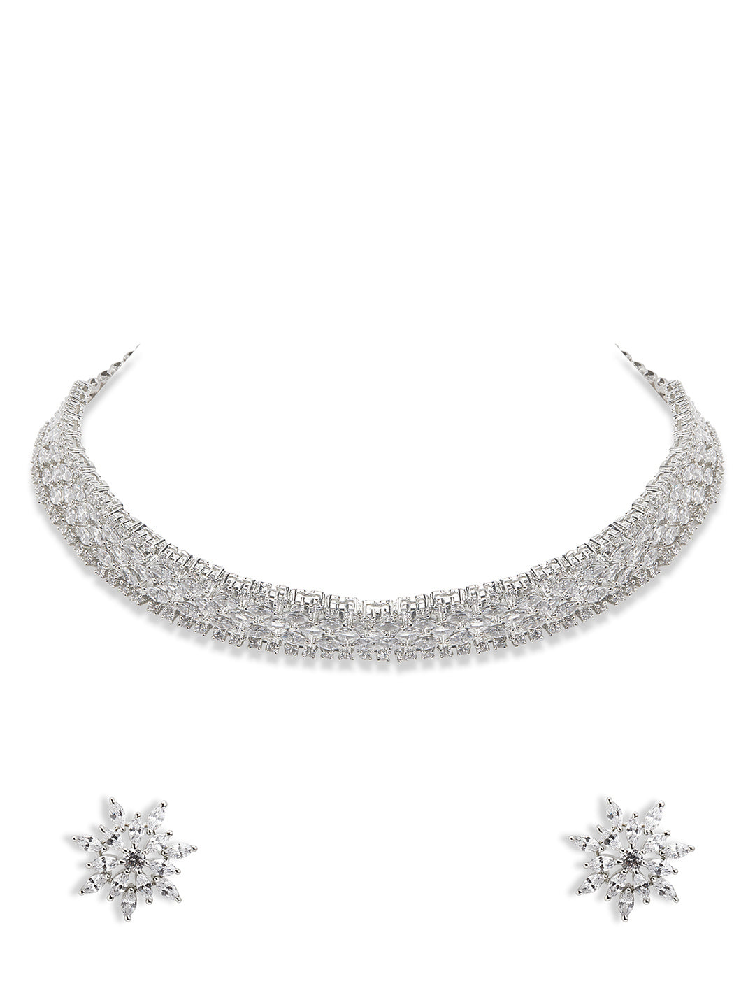 Diamante Celestial Bloom Choker Set