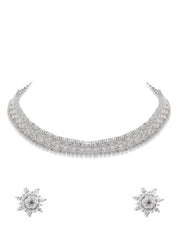 Diamante Celestial Bloom Choker Set