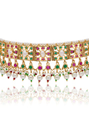 Bridal Multi Coloured Choker Set