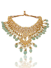 Bridal Jade Green and Kundan Choker Set