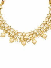 Ethereal Splendor: Kundan Pearl Drop Choker Set