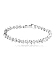 925 Silver Zircon Heart Shaped Bracelet