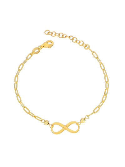 Brass 18k Rose Gold Infinity Chain Bracelet For Women – ZIVOM