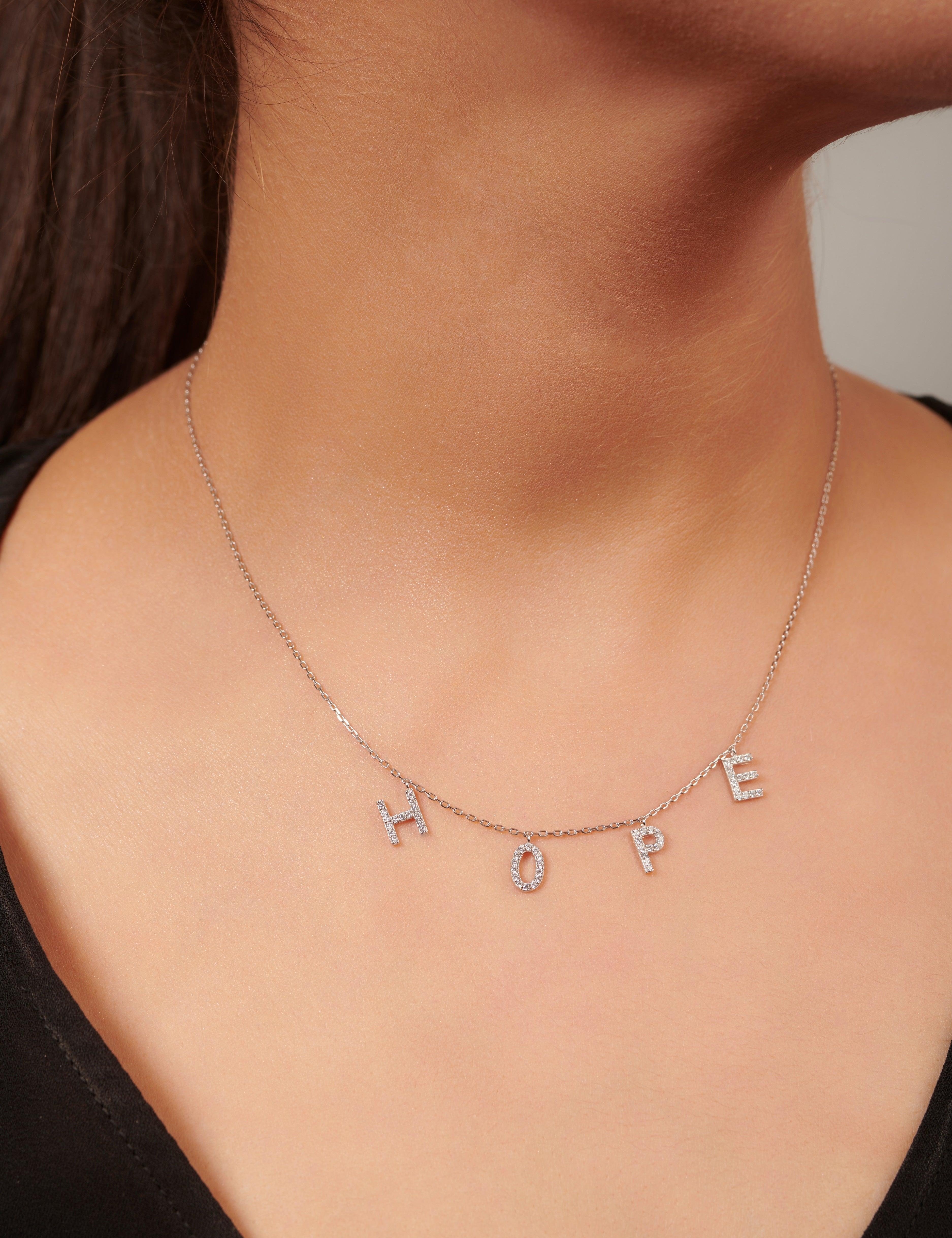 Pure Silver Hope Necklace - Curio Cottage